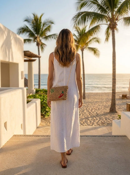 Spice Trail Beaded Handwoven Clutch - GAIIA