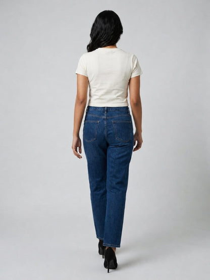 White Solid Cotton Crop Top - GAIIA