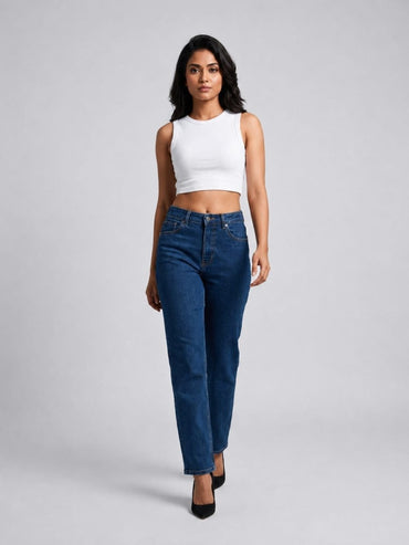 White Solid Cotton Tank Top - GAIIA