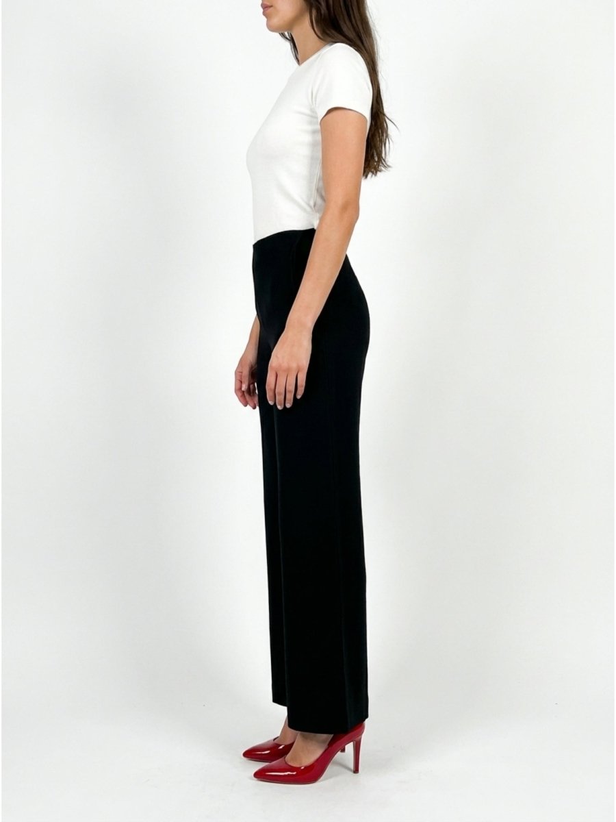 Women Black Solid Linen Blend Trouser - GAIIA