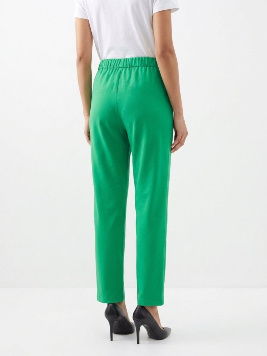 Women Solid Cotton Blend Narrow Fit Trouser - GAIIA