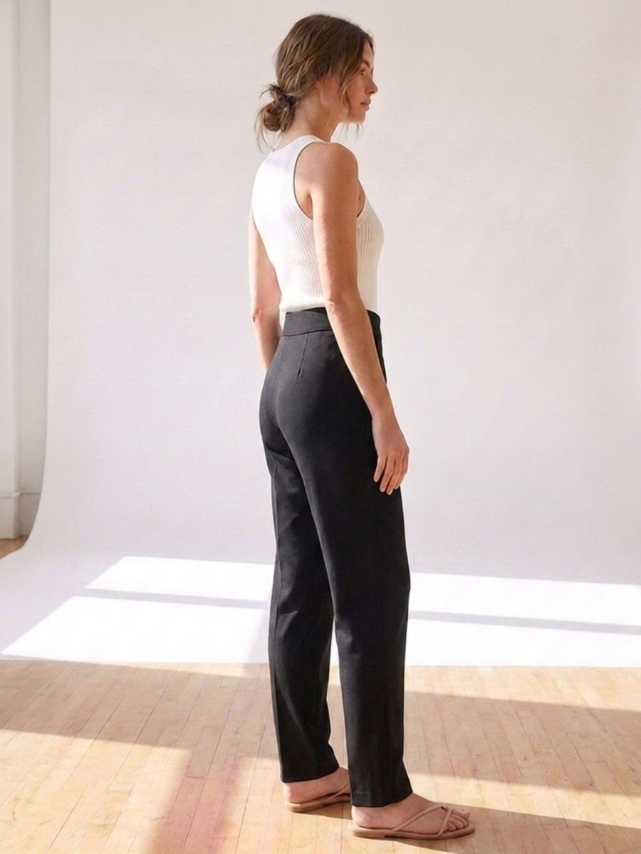 Women Solid Cotton Blend Narrow Fit Trouser - GAIIA