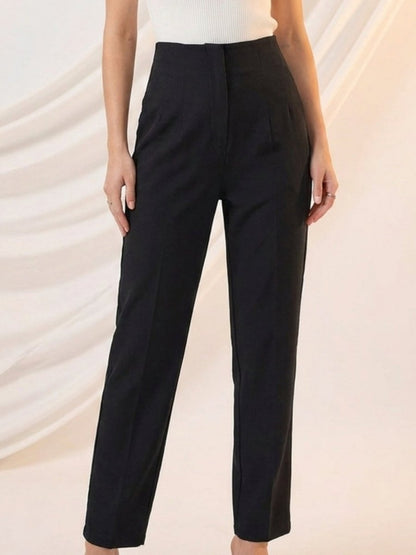 Women Solid Cotton Blend Narrow Fit Trouser - GAIIA