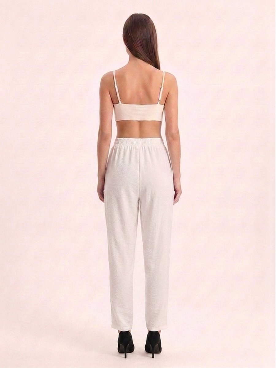 Women Solid Linen Blend Regular Fit Trouser - GAIIA
