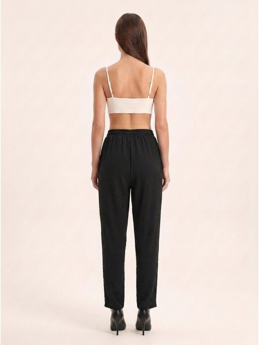 Women Solid Linen Blend Regular Fit Trouser - GAIIA