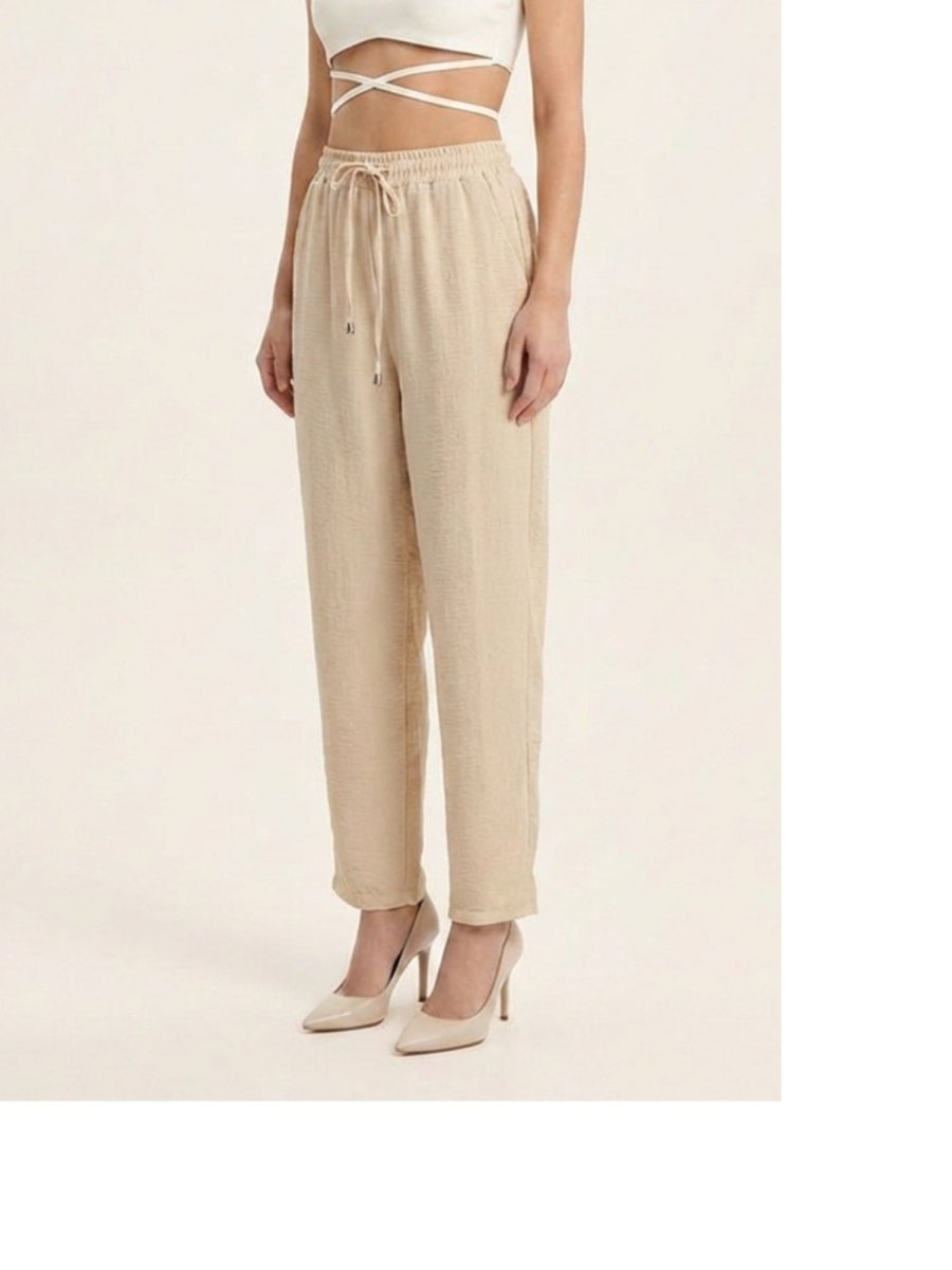Women Solid Linen Blend Regular Fit Trouser - GAIIA