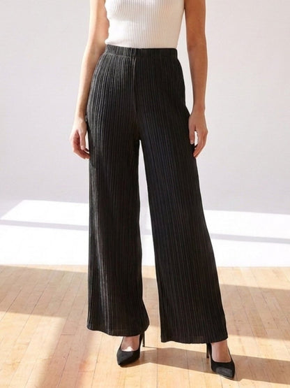 Women Solid Linen Blend Straight Fit Trouser - GAIIA