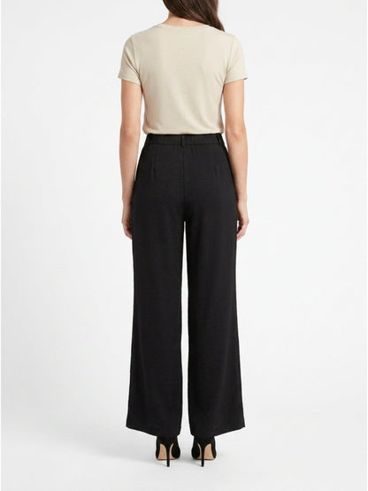 Women Solid Linen Blend Straight Fit Trouser - GAIIA