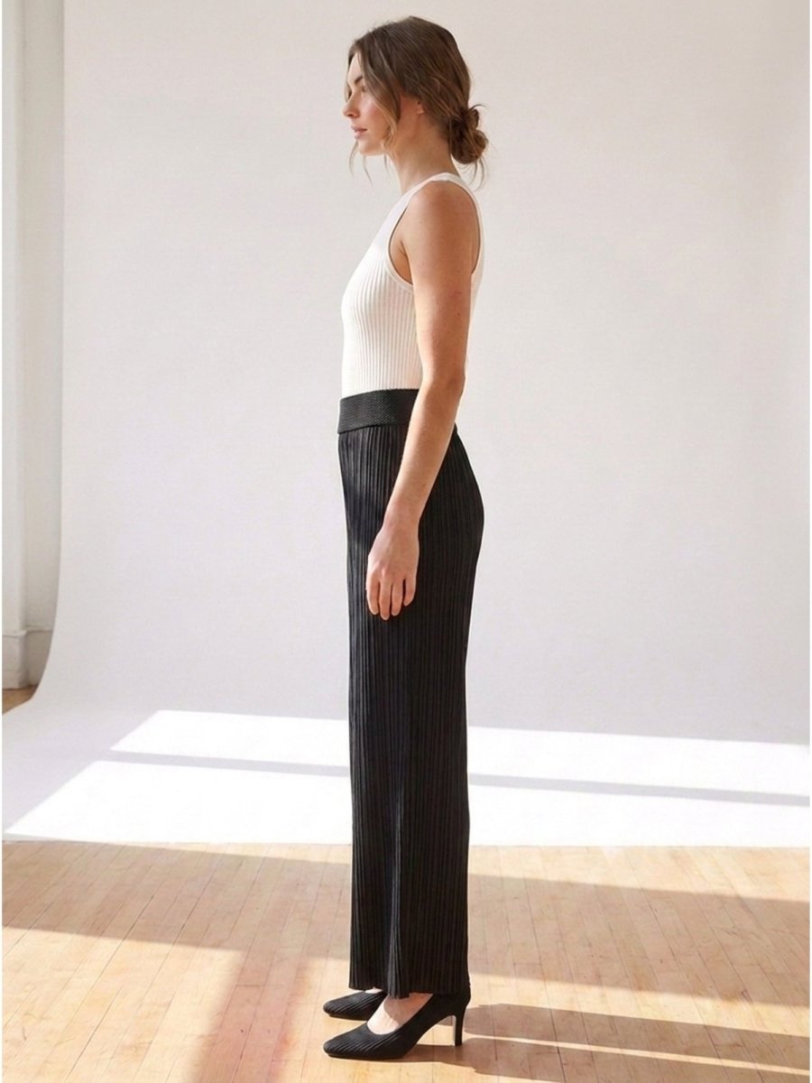 Women Solid Linen Blend Straight Fit Trouser - GAIIA