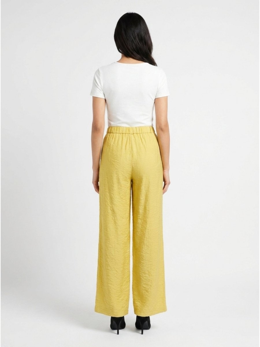 Women Solid Linen Blend Straight Fit Trouser - GAIIA
