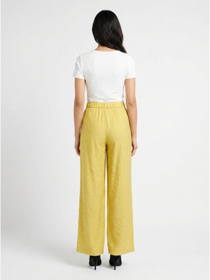 Women Solid Linen Blend Straight Fit Trouser - GAIIA