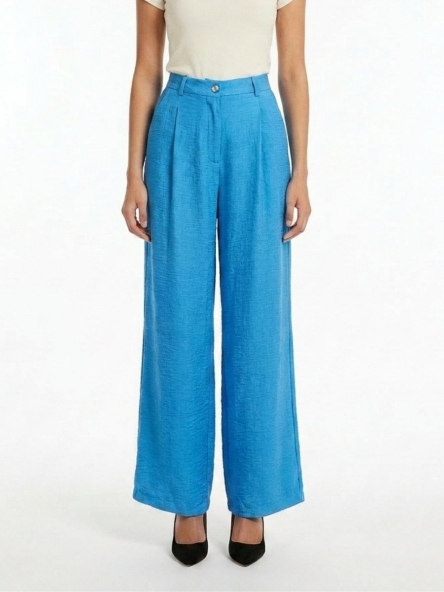 Women Solid Linen Blend Straight Fit Trouser - GAIIA