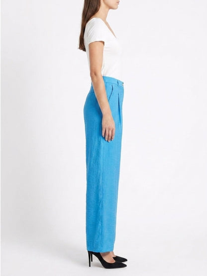 Women Solid Linen Blend Straight Fit Trouser - GAIIA
