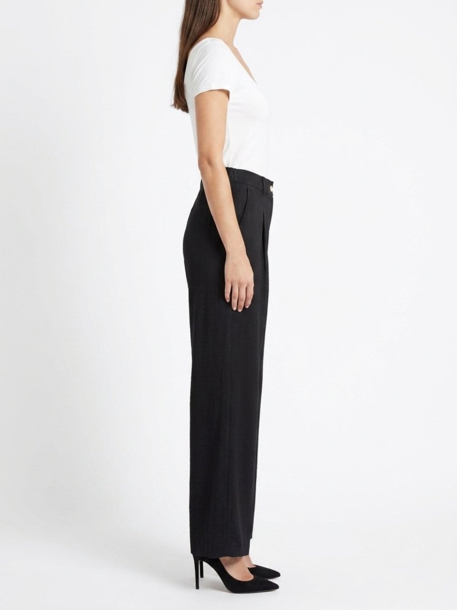 Women Solid Linen Blend Straight Fit Trouser - GAIIA
