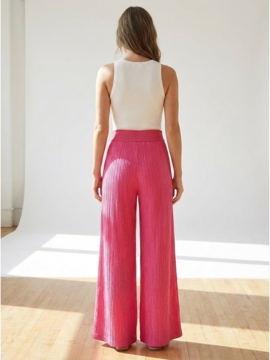 Women Solid Linen Blend Straight Fit Trouser - GAIIA
