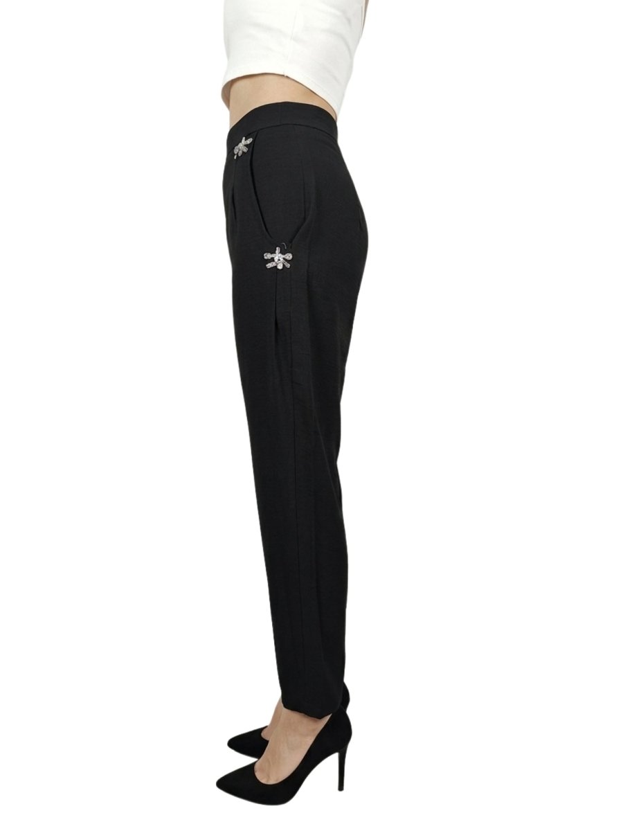 Women Solid Linen Blend Trouser - GAIIA