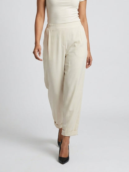 Women Solid Rayon Blend Regular Fit Trouser - GAIIA