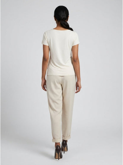 Women Solid Rayon Blend Regular Fit Trouser - GAIIA