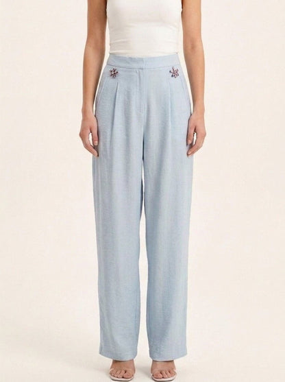 Women Solid Rayon Blend Trouser - GAIIA