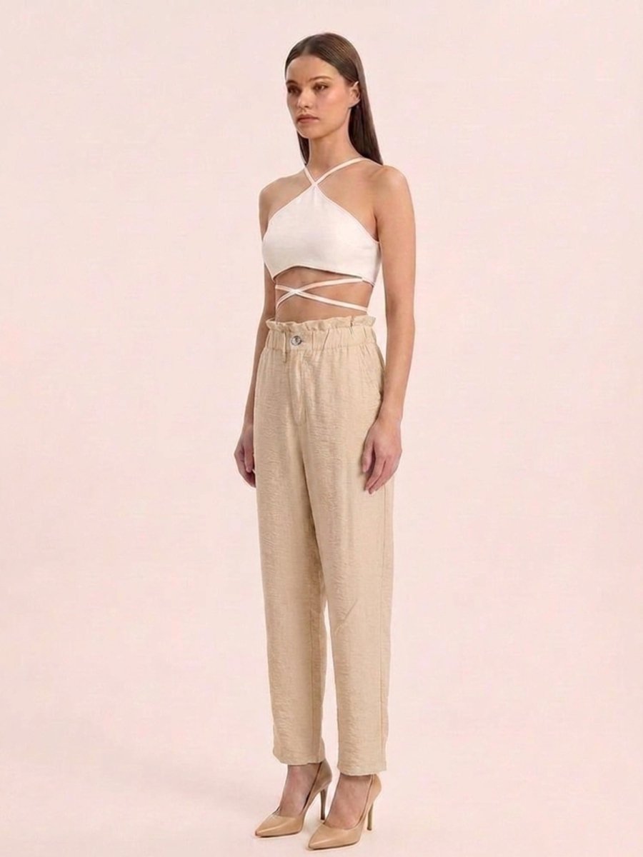 Women Solid Rayon Blend Trouser - GAIIA