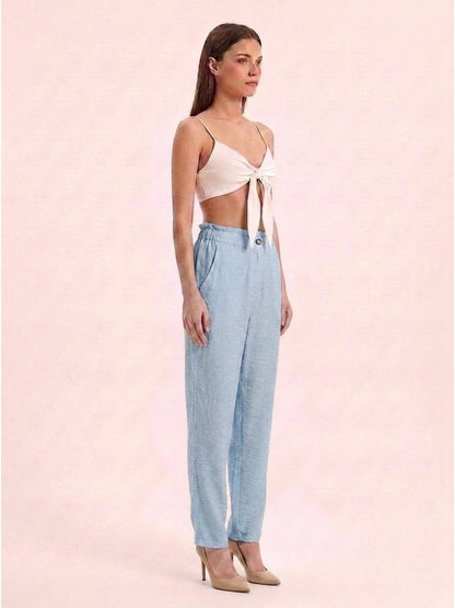 Women Solid Rayon Blend Trouser - GAIIA