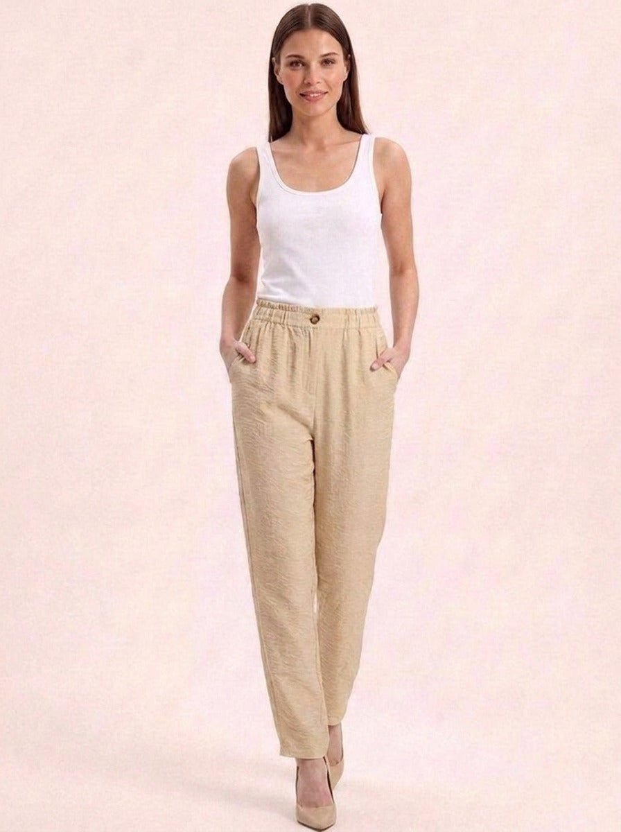 Women Solid Rayon Blend Trouser - GAIIA