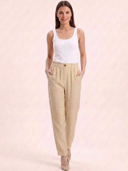 Women Solid Rayon Blend Trouser - GAIIA