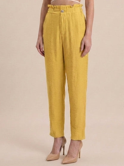 Women Solid Rayon Blend Trouser - GAIIA