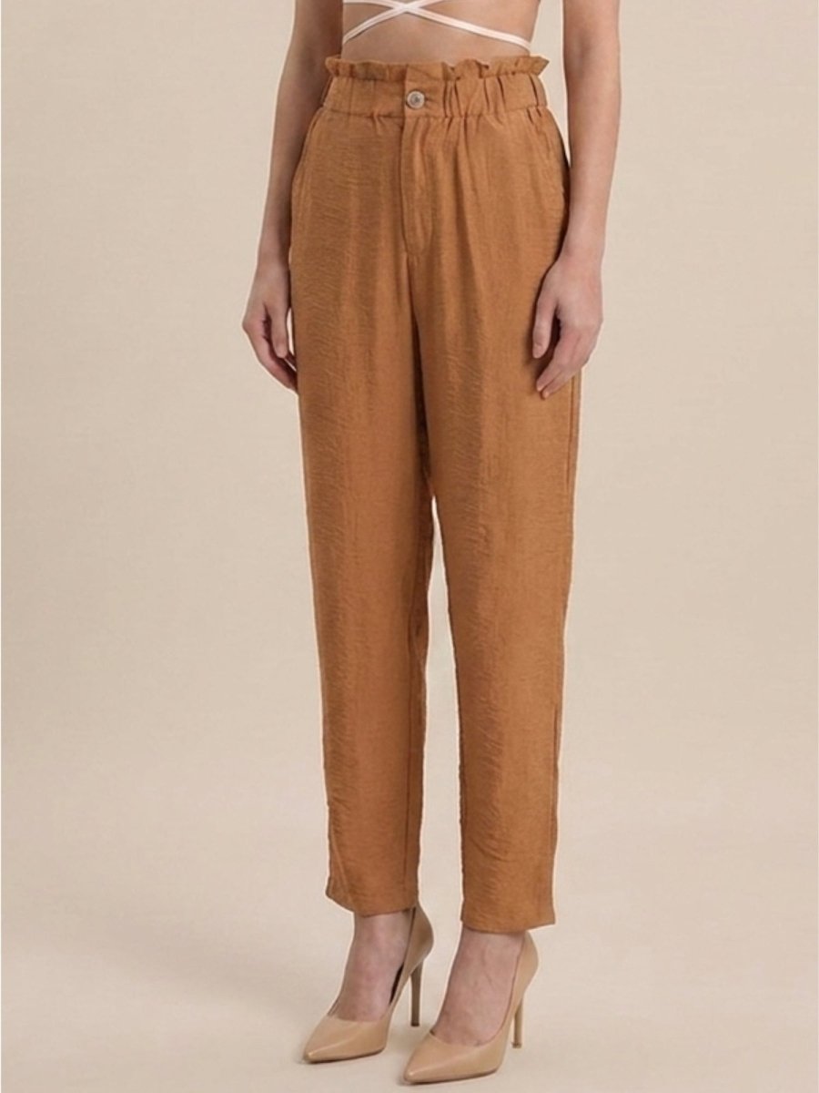 Women Solid Rayon Blend Trouser - GAIIA