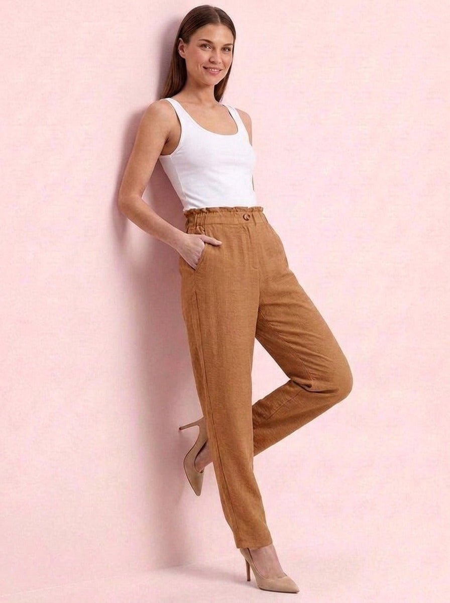 Women Solid Rayon Blend Trouser - GAIIA